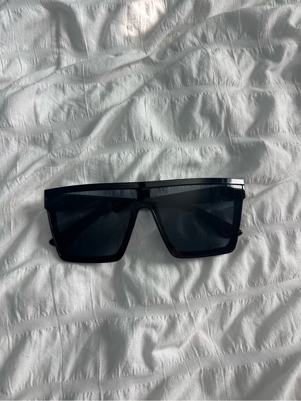 Black Oversized Shield Sunglasses